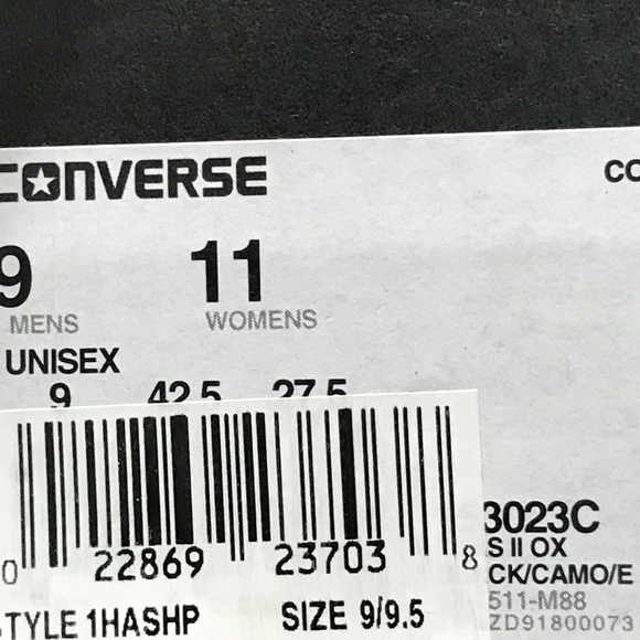 Converse Chuck Taylor All Star II Ox Black Camo - Picture 8 of 8